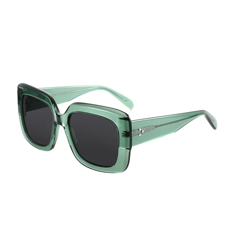 Rectangle Oversized Acetate Plastic Sunglasses Manufactured